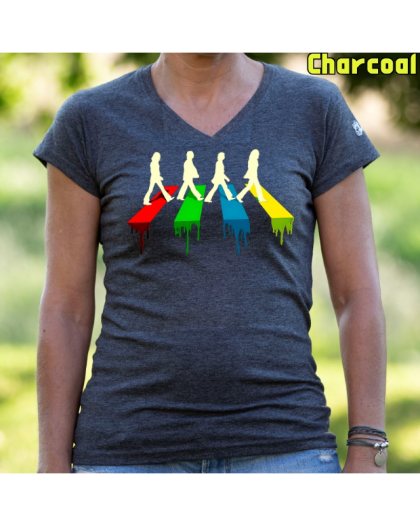 Camiseta Mujer Manga Corta-The Four Charcoal