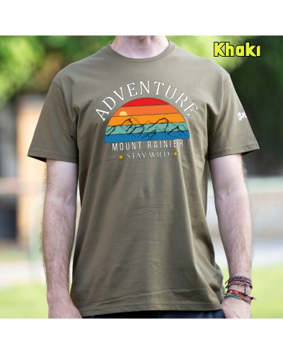 Camiseta hombre Monte Rainier - manga corta