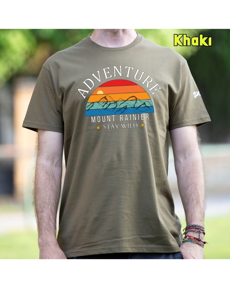 Camiseta hombre Monte Rainier - manga corta