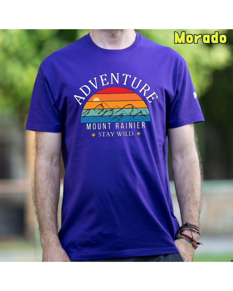 Camiseta hombre Monte Rainier - manga corta
