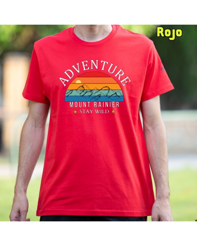 Camiseta hombre Monte Rainier - manga corta