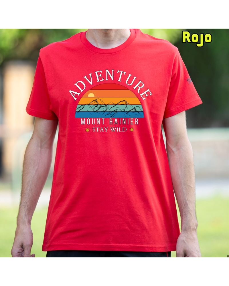 Camiseta hombre Monte Rainier - manga corta