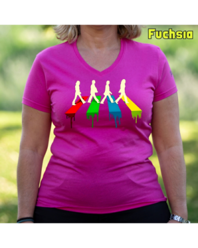 Camiseta Mujer Manga Corta-The Four Fuchsia