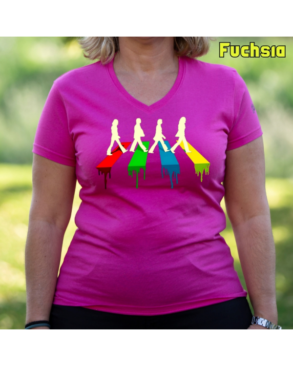 Camiseta Mujer Manga Corta-The Four Fuchsia