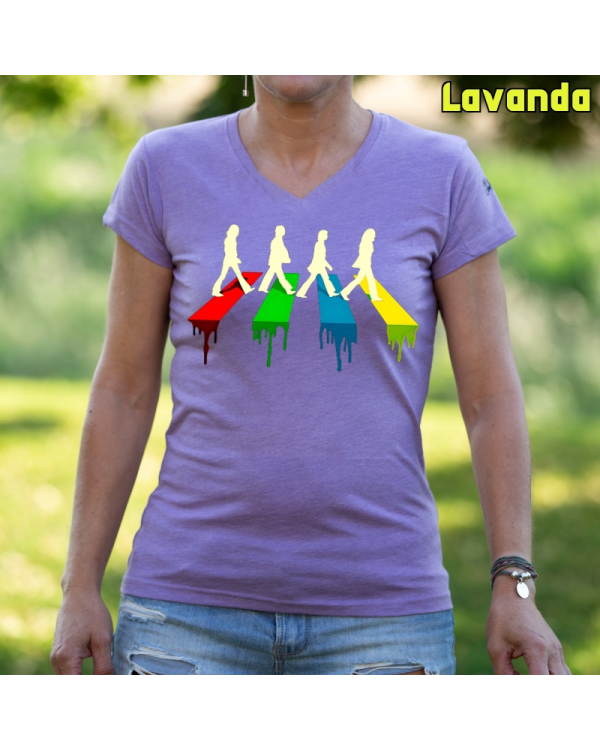 Camiseta Mujer Manga Corta-The Four Lavanda