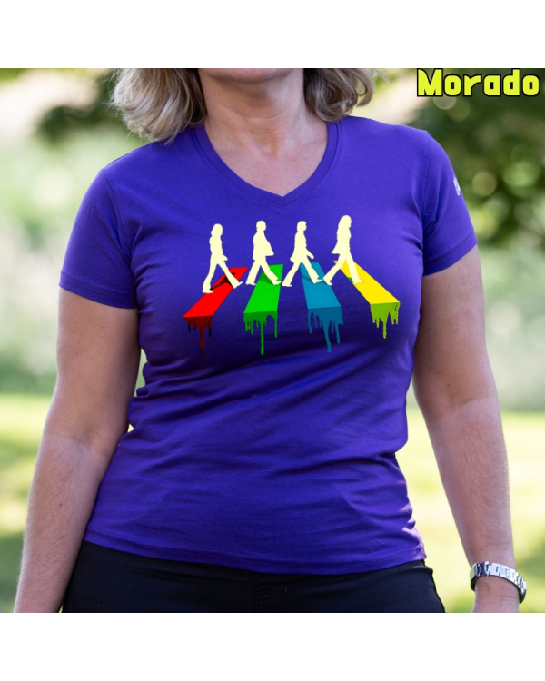 Camiseta Mujer Manga Corta-The Four Morado