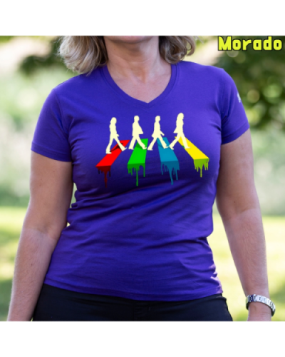Camiseta Mujer Manga Corta-The Four Morado