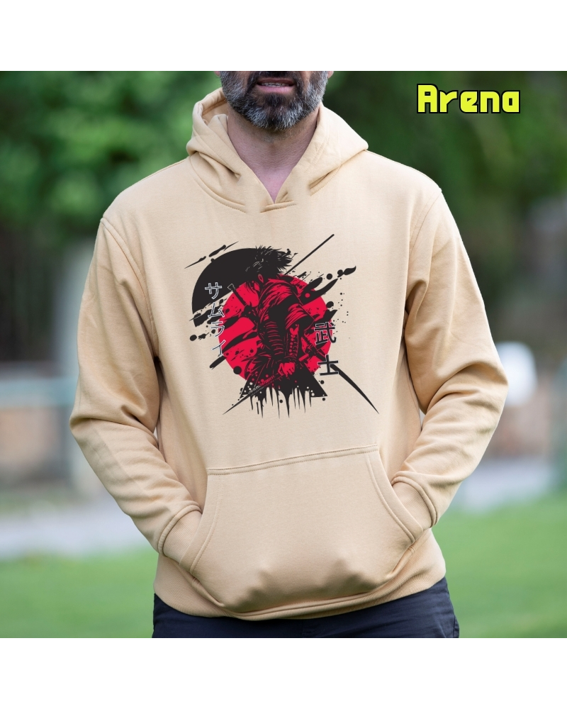 Sudadera hombre con capucha Red Samurai
