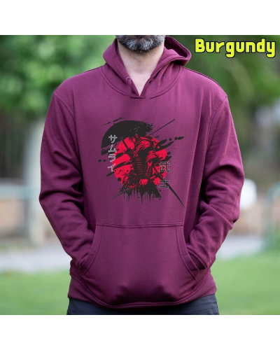 Sudadera hombre con capucha Red Samurai