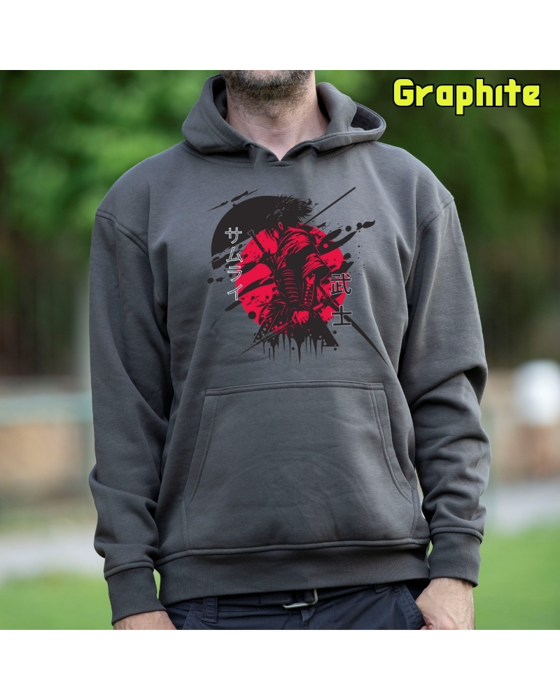 Sudadera hombre con capucha Red Samurai