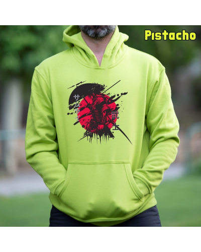 Sudadera hombre con capucha Red Samurai