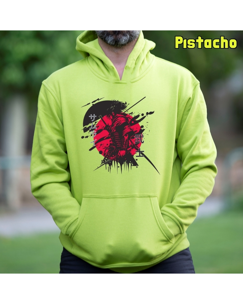 Sudadera hombre con capucha Red Samurai