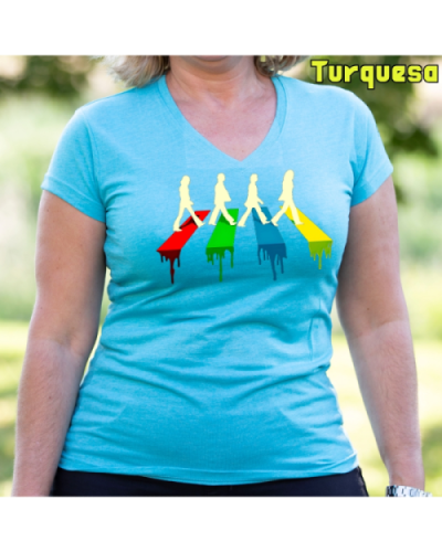 Camiseta Mujer Manga Corta-The Four Turquesa