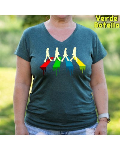 Camiseta Mujer Manga Corta-The Four VerdeBotella