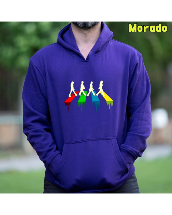 Sudadera Hombre Capucha-The Four Morado