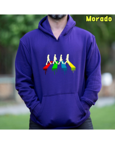 Sudadera Hombre Capucha-The Four Morado