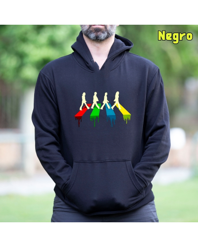 Sudadera Hombre Capucha-The Four Negro