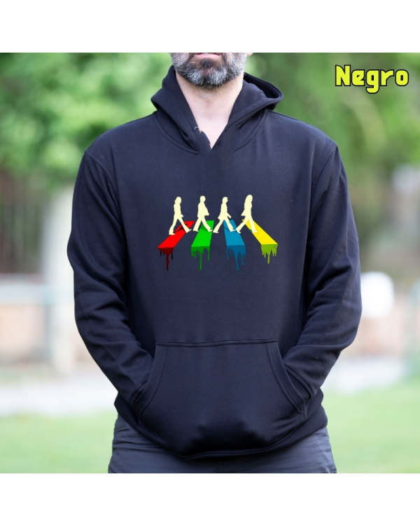 Sudadera Hombre Capucha-The Four Negro