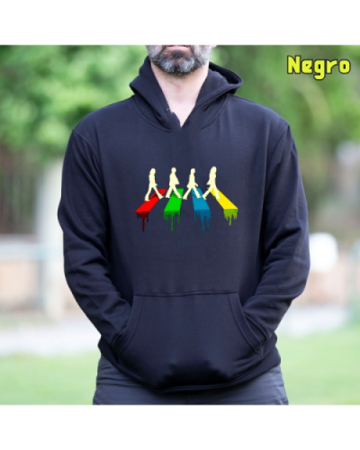 Sudadera Hombre Capucha-The Four Negro