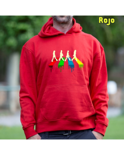 Sudadera Hombre Capucha-The Four Rojo