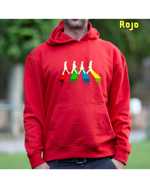 Sudadera Hombre Capucha-The Four Rojo