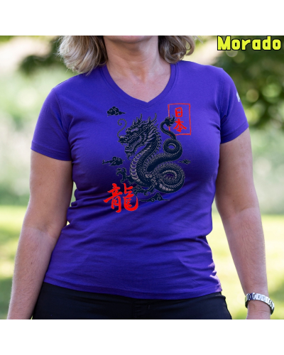 Dragón - Camiseta Mujer Manga Corta