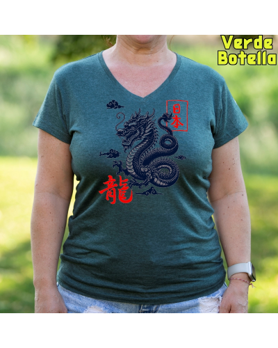 Dragón - Camiseta Mujer Manga Corta