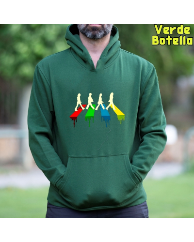 Sudadera Hombre Capucha-The Four Negro