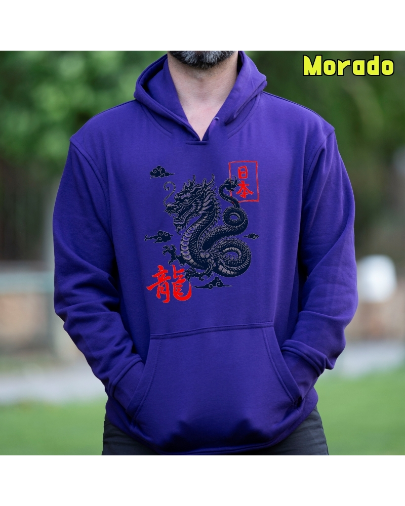 Dragón - Sudadera Hombre Con Capucha