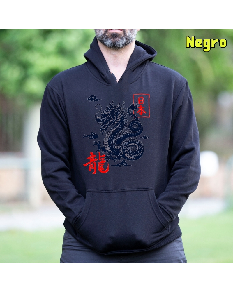 Dragón - Sudadera Hombre Con Capucha