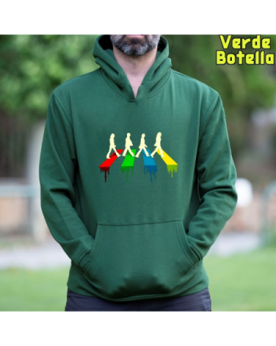 Sudadera Hombre Capucha-The Four VerdeBotella