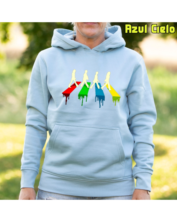 Sudadera Mujer Capucha-The Four AzulCielo