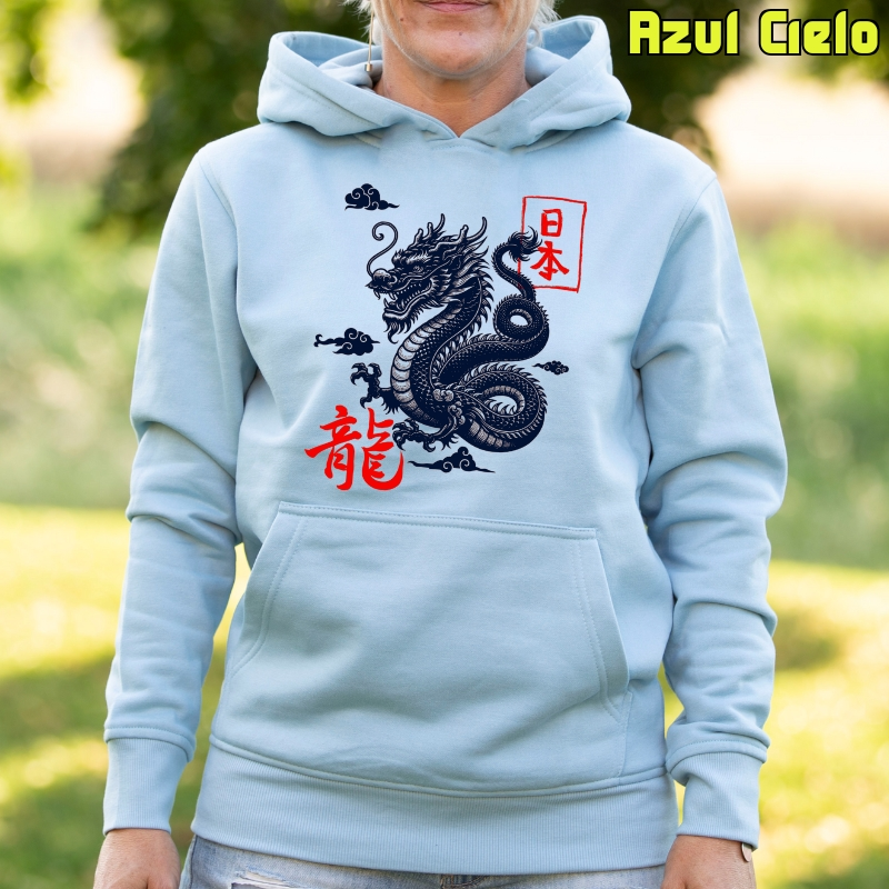 Dragón - Sudadera mujer con capucha
