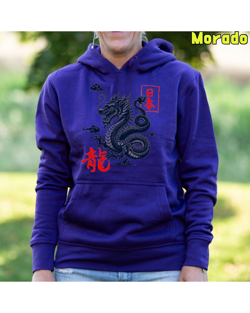 Sudadera mujer con capucha Dragon