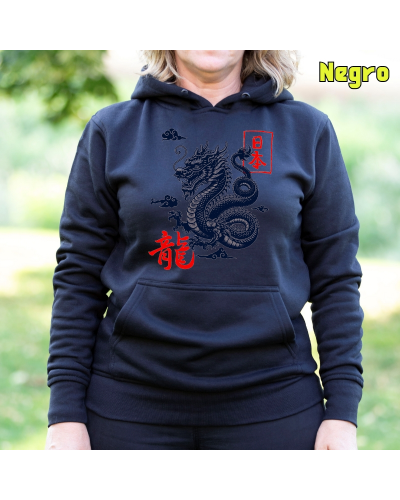 Dragón - Sudadera mujer con capucha