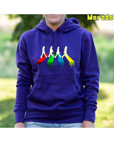 Sudadera Mujer Capucha-The Four Morado
