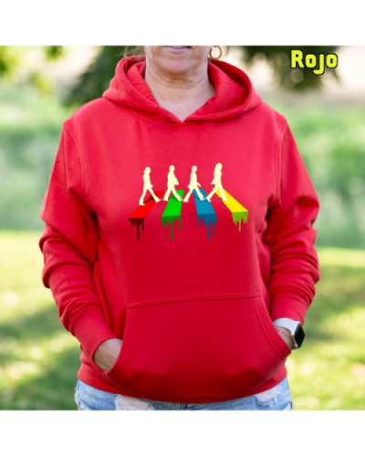 Sudadera Mujer Capucha-The Four Rojo