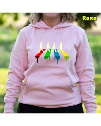 Sudadera Mujer Capucha-The Four Rosa