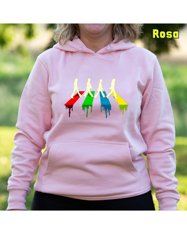 Sudadera Mujer Capucha-The Four Rosa