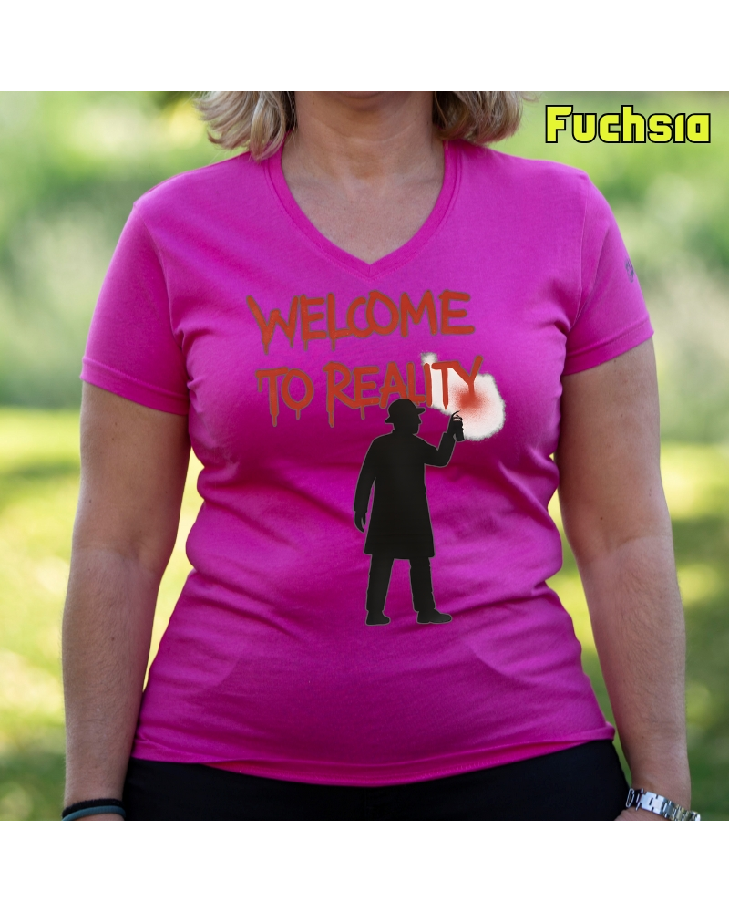 Welcome To Reality - Camiseta Mujer Manga Corta
