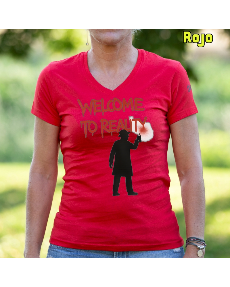 Welcome To Reality - Camiseta Mujer Manga Corta