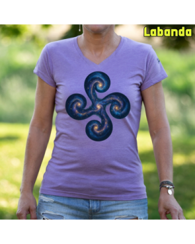 Emakume Kamiseta-Lauburu Galaxia Labanda