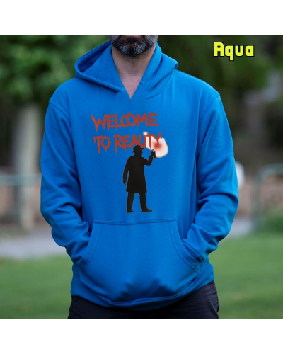 Sudadera hombre con capucha Welcome To Reality
