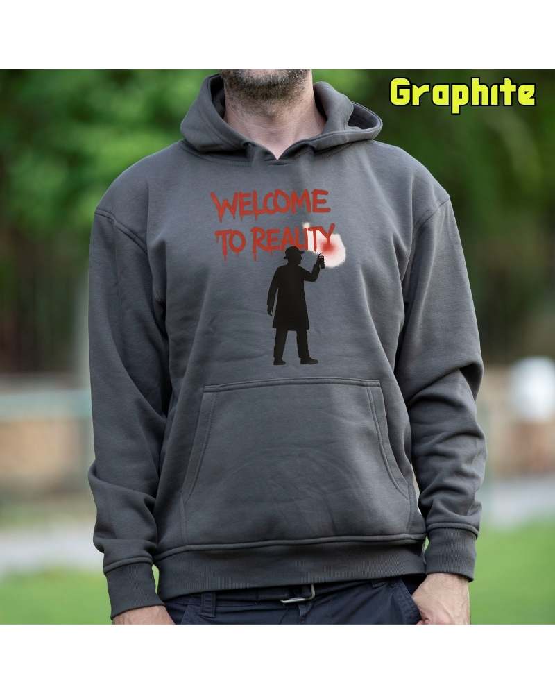 Sudadera hombre con capucha Welcome To Reality