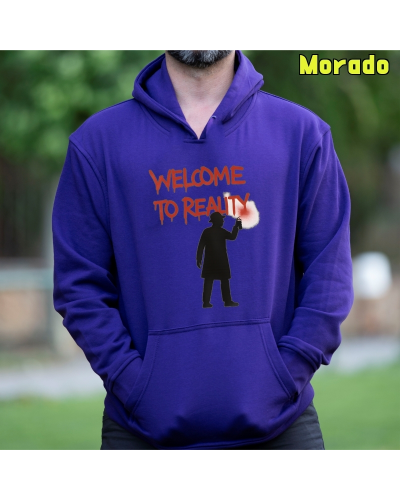Sudadera hombre con capucha Welcome To Reality