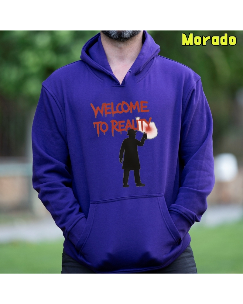 Welcome To Reality - Sudadera hombre con capucha