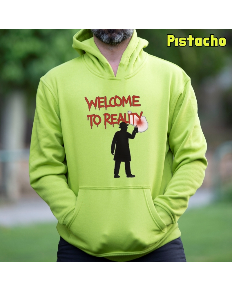 Welcome To Reality - Sudadera hombre con capucha