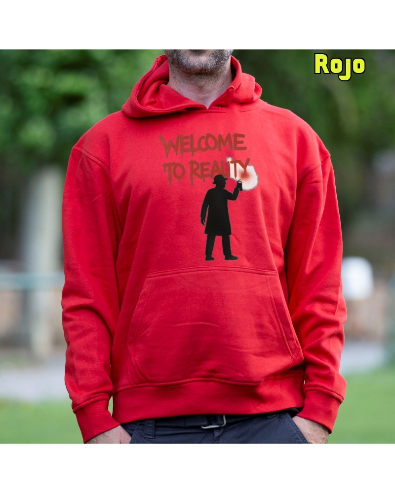Welcome To Reality - Sudadera hombre con capucha