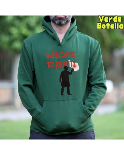 Sudadera hombre con capucha Welcome To Reality
