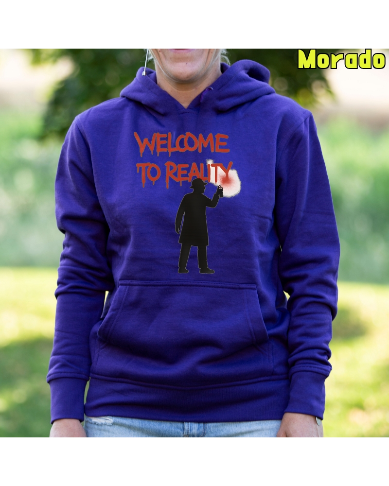 Welcome To Reality - Sudadera mujer con capucha
